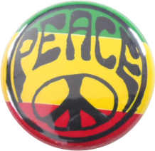 Peace button reggae color